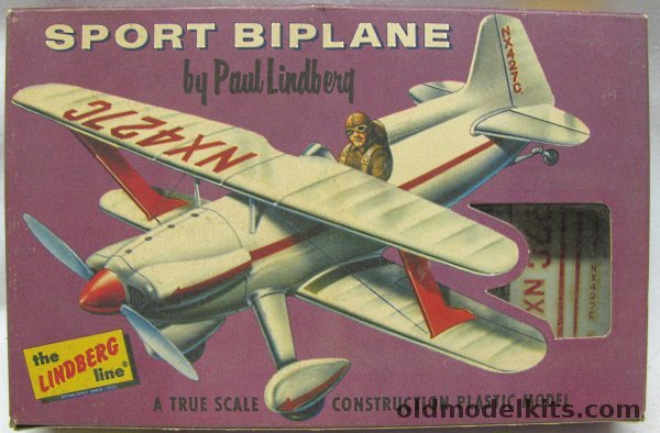 Lindberg 1/48 Knight Twister - Sport Biplane - Cellovision Issue, 422-29 plastic model kit